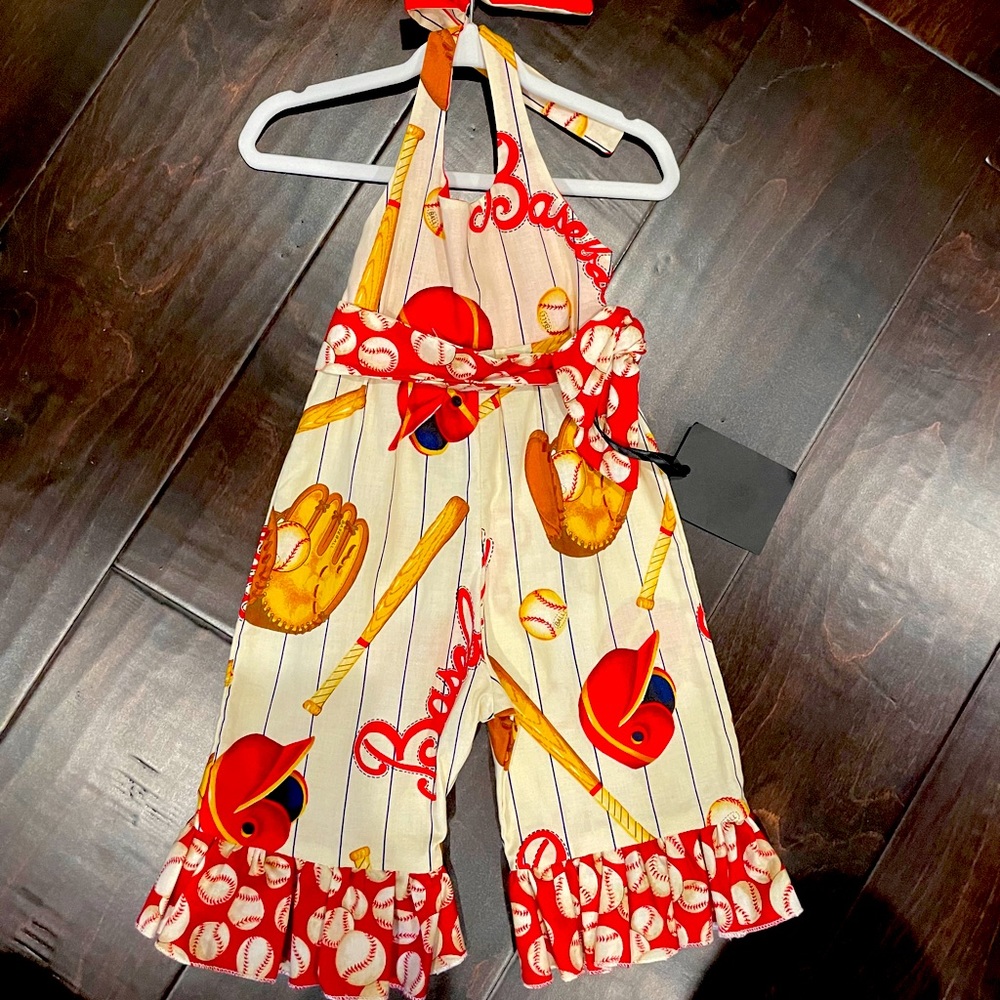 Baseball romper boutique